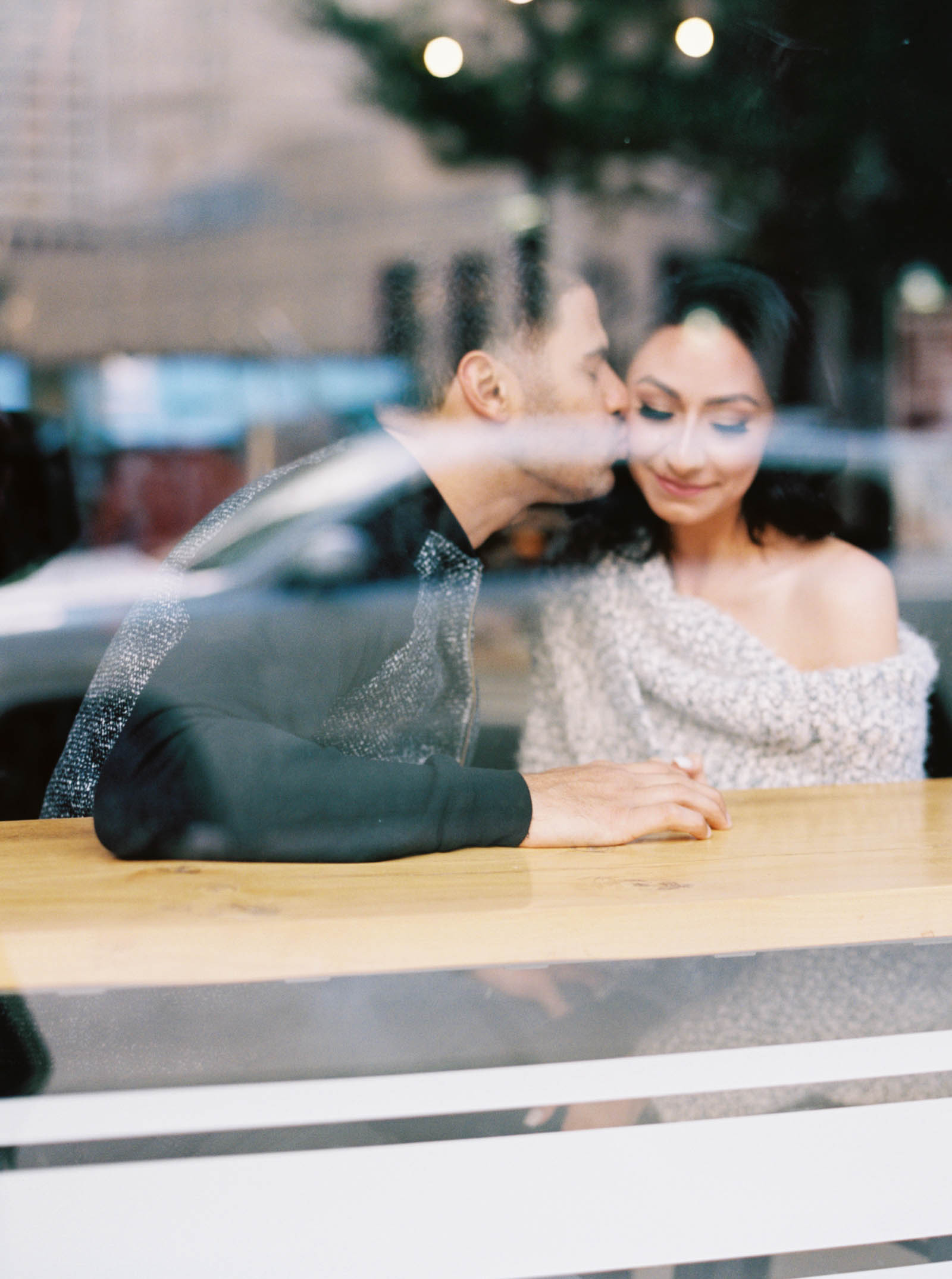 Coffee shop engagement session in Detroit -krmorenophoto