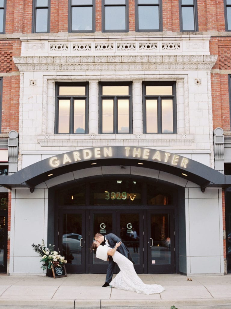 Garden theater wedding in downtown Detroit
